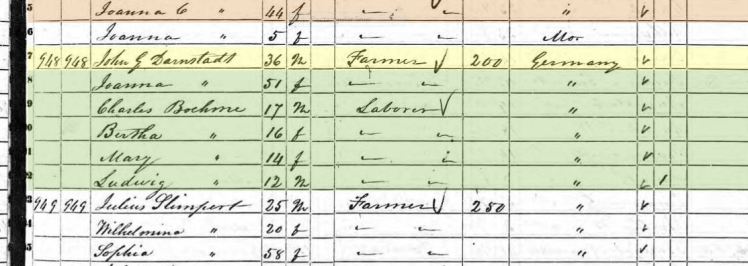 Darnstaedt 18850 census