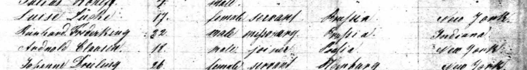 C W R Frederking passenger list 1850