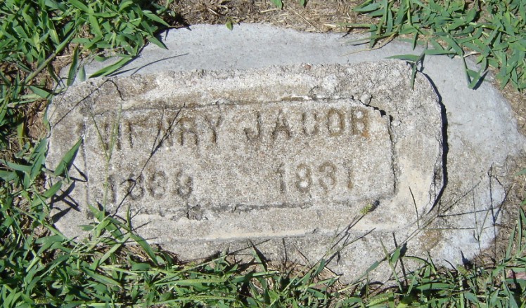 Henry Jacob gravestone Sylvan Grove KS