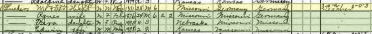 Martin Lueders 1900 census Logan KS