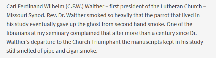 C.F.W. Walther cigar smoking