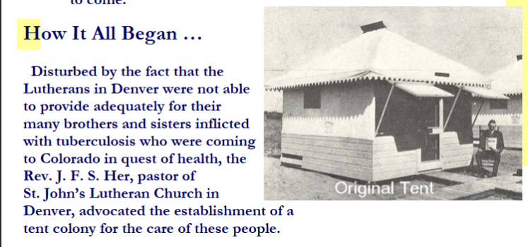 Wheat Ridge Sanitarium history 1903