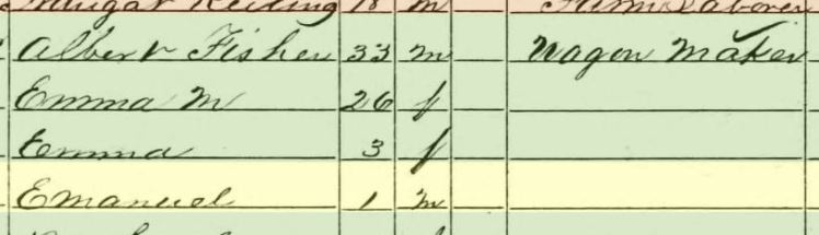 Emmanuel David Fischer 1860 census Altenburg MO