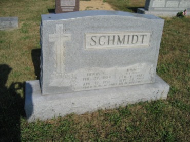 henry and minnie schmidt gravestone trinity altenburg mo
