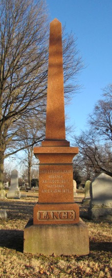 Christian Lange gravestone Concordia St. Louis MO