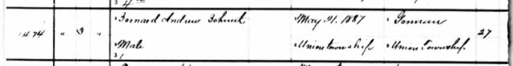 Bernard Bohnert birth record Perry County MO