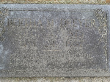 Bertha Dreyer gravestone Concordia Frohna MO