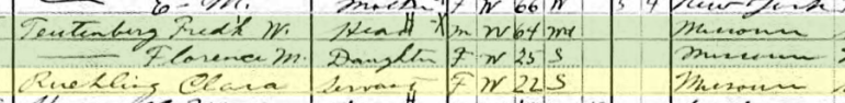 Clara Ruehling 1910 census St. Louis MO