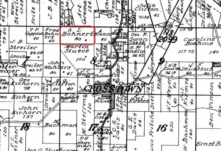 A.L. Bohnert land map 1915