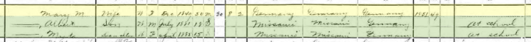 John Hooss 1900 census 2 Perryville MO