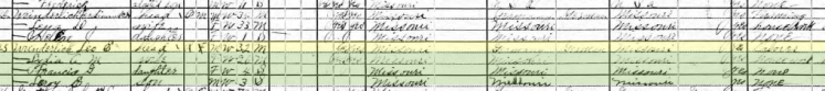 Leo Wunderlich 1920 census Brazeau Township MO