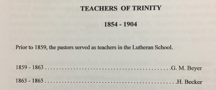 Teacher George Beyer record Trinity Cape Girardeau MO