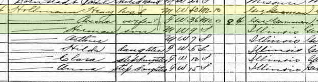 Henry Hollmann 1910 census Fountain Bluff Township IL