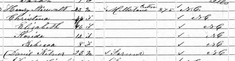 Rebecca Steirwald 1850 census Union County IL