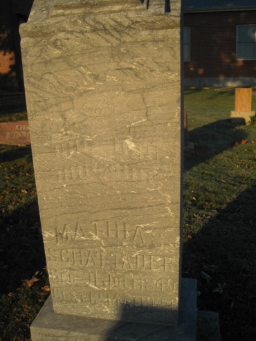 Matthias Schattauer gravestone St. John's Pocahontas MO