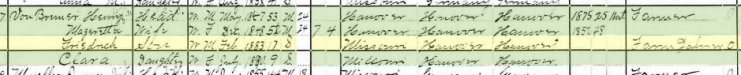Friedrich Bremer 1900 census Brazeau Township MO