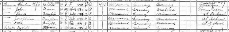 Rudolph Petzoldt 1900 census Shawnee Township MO