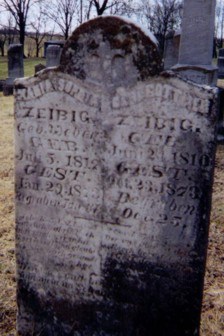 Carl and Maria Sophia Zeibig gravestone Immanuel Altenburg MO